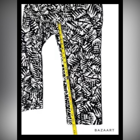 Jones New York Signature Stretch Black White Capri Pants Size 6 - Picture 5 of 7